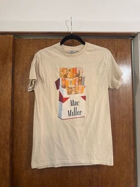 Gildan Beige Mac Miller Graphic Tee